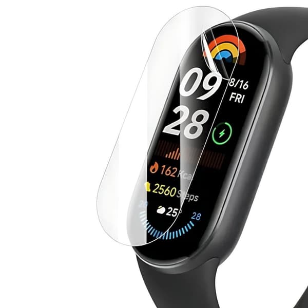 Hydrogelfilm för Bizon Glass Watch Hydrogelskärm för Xiaomi Smart Band 9, 2 stycken