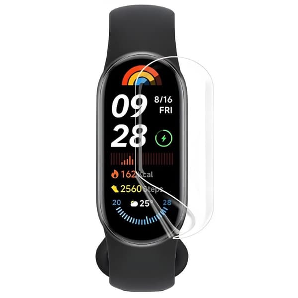 Hydrogelfilm för Bizon Glass Watch Hydrogelskärm för Xiaomi Smart Band 9, 2 stycken