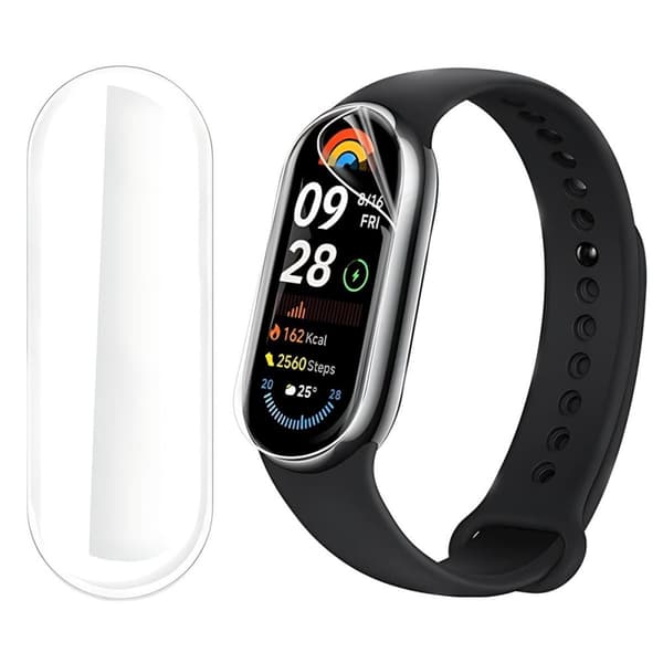 Hydrogelfilm för Bizon Glass Watch Hydrogelskärm för Xiaomi Smart Band 9, 2 stycken