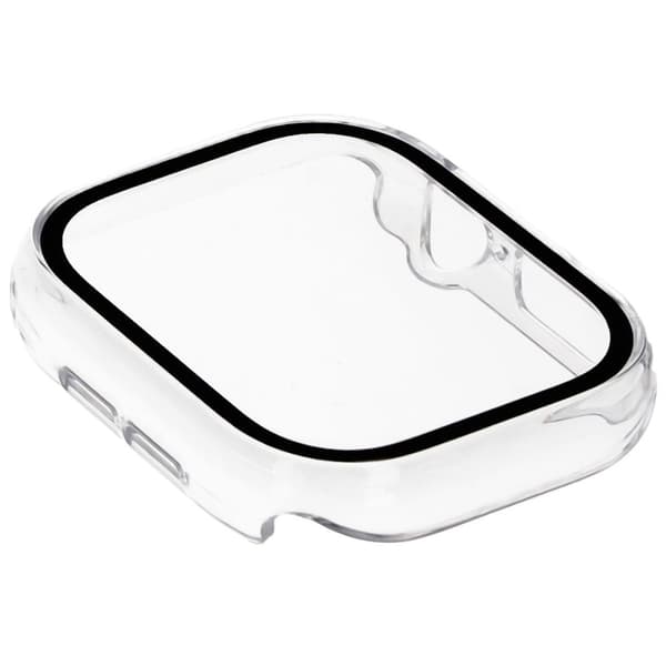 Bizon-fodral+glasklocka för Apple Watch 10 42mm, transparent