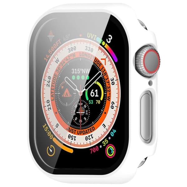 Bizon Urkasse + Glasur til Apple Watch 10 42mm, Hvid