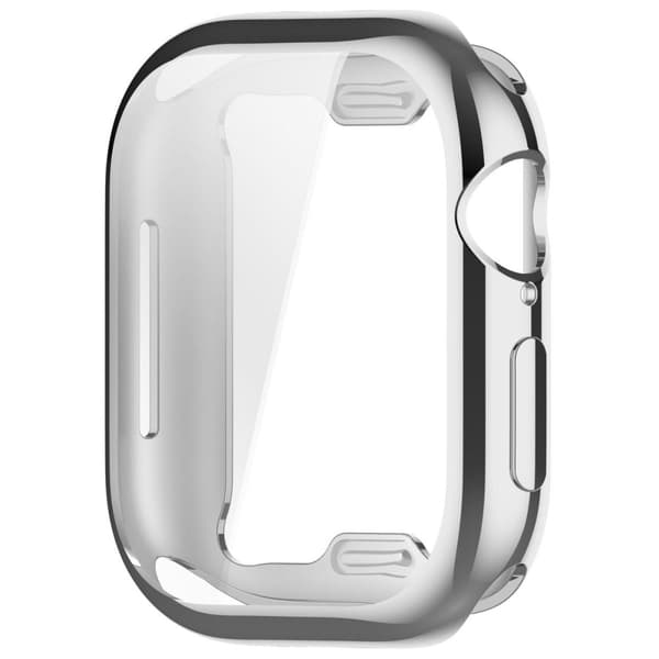 Bizon Case Watch Felipe-fodral med skärmskydd för Apple Watch 10 (42 mm), silver