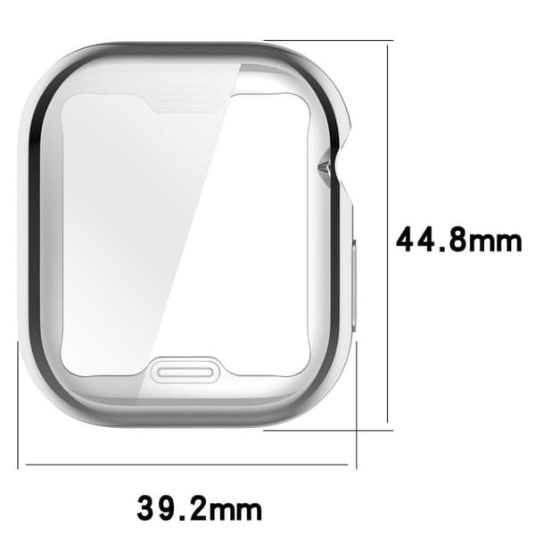 Bizon Case Watch Felipe-fodral med skärmskydd för Apple Watch 10 (42 mm), silver