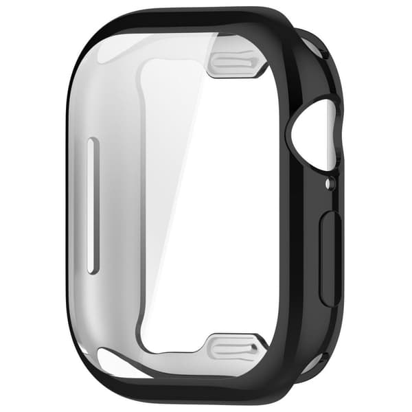 Bizon Case Watch Felipe -kotelo näytönsuojalla Apple Watch 10:lle (46 mm), musta