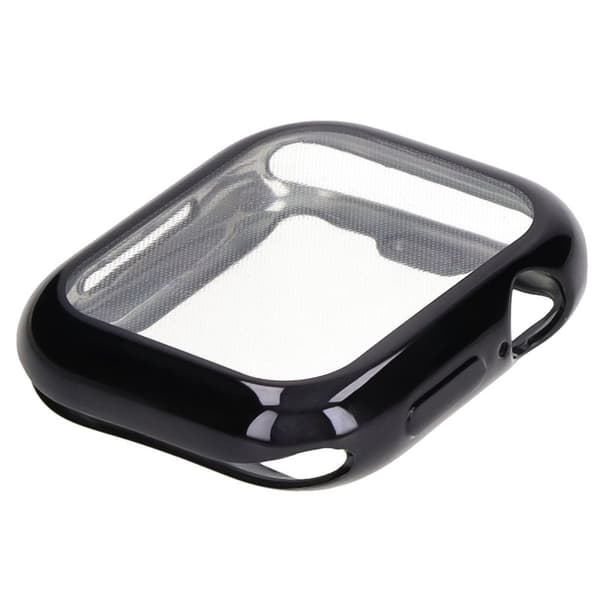 Bizon Case Watch Felipe -kotelo näytönsuojalla Apple Watch 10:lle (46 mm), musta