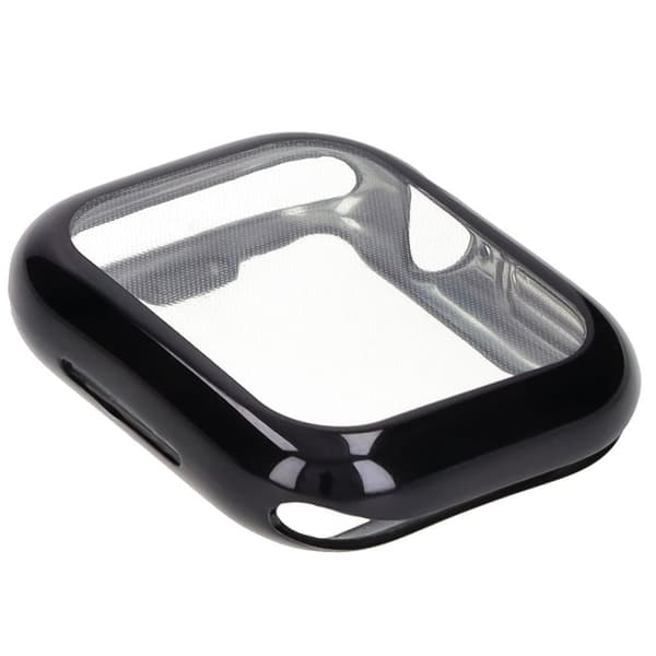 Bizon Case Watch Felipe -kotelo näytönsuojalla Apple Watch 10:lle (46 mm), musta