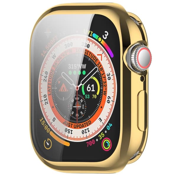 Bizon Case Watch Felipe -kotelo näytönsuojalla Apple Watch 10:lle (46 mm), kulta