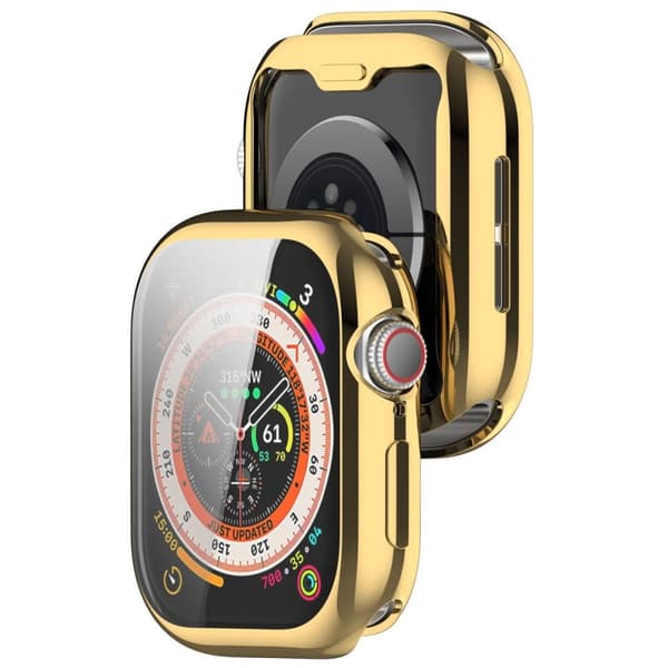 Bizon Case Watch Felipe -kotelo näytönsuojalla Apple Watch 10:lle (46 mm), kulta