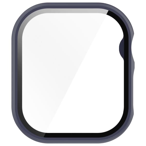 Bizon-fodral + glasklocka för Apple Watch 10 46 mm, mörkblå