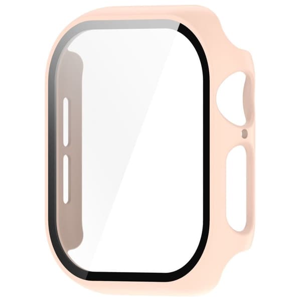 Bizon-fodral + glasklocka för Apple Watch 10 46 mm, rosa