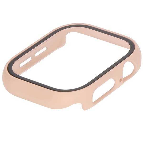 Bizon-fodral + glasklocka för Apple Watch 10 46 mm, rosa