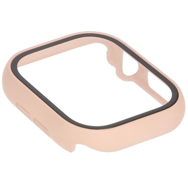 Bizon-fodral + glasklocka för Apple Watch 10 46 mm, rosa