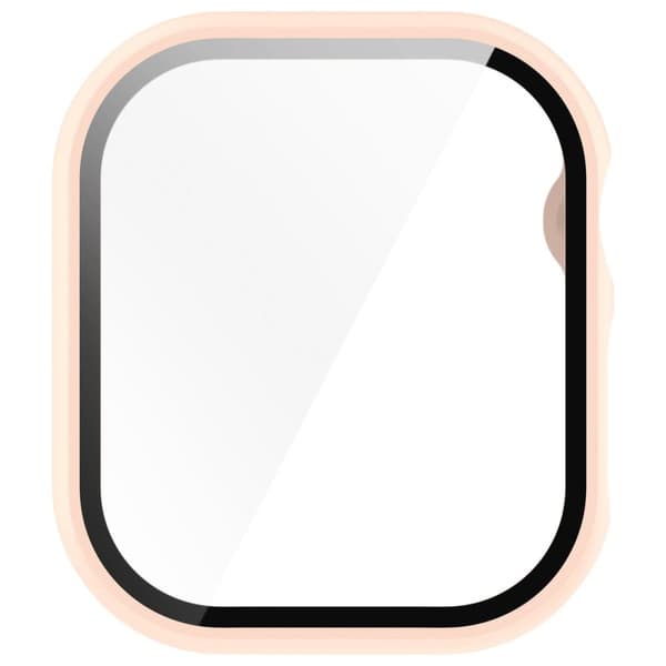Bizon-fodral + glasklocka för Apple Watch 10 46 mm, rosa