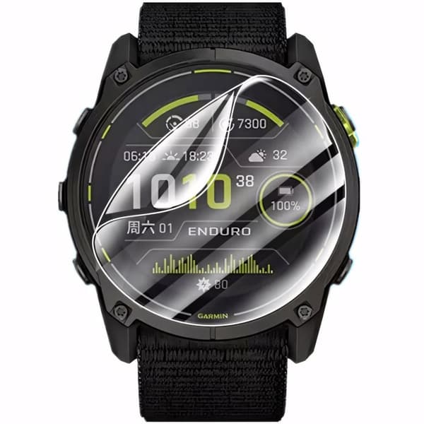 Hydrogelfilm för Bizon Glass Watch Hydrogelskärm för Garmin Enduro 3, 2 st.