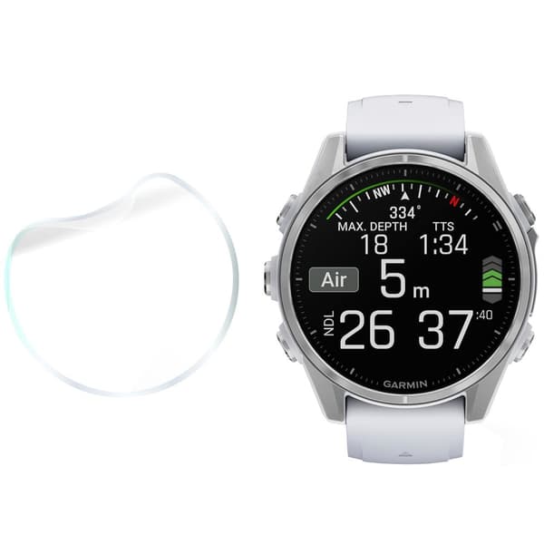 Hydrogelfilm til Bizon Glass Watch Hydrogelskærm til Garmin Fenix 8 AMOLED 43 mm, 2 stk.