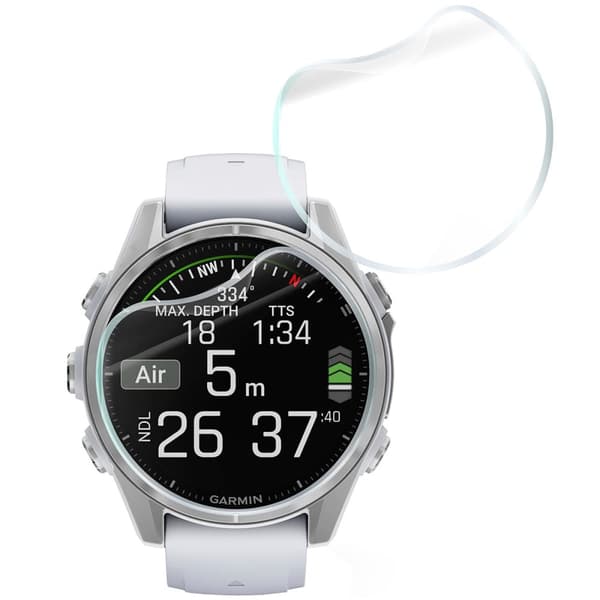 Hydrogelfilm til Bizon Glass Watch Hydrogelskærm til Garmin Fenix 8 AMOLED 43 mm, 2 stk.