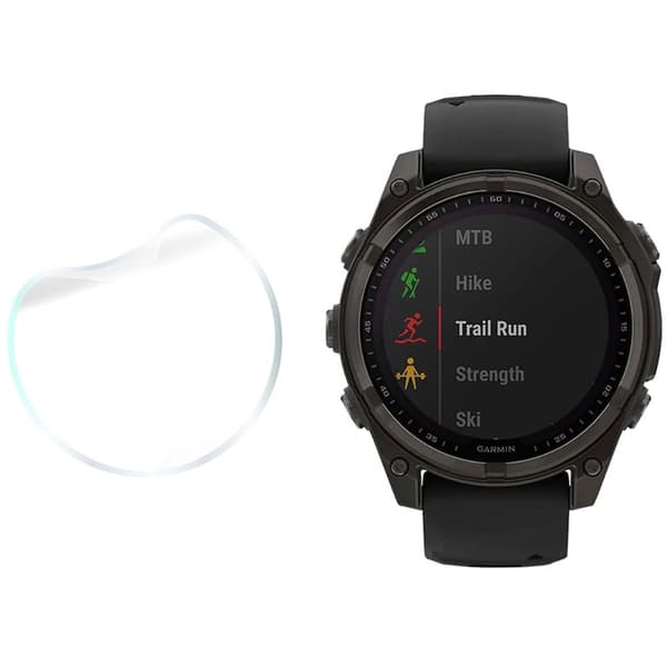 Hydrogelfilm för Bizon Glass Watch Hydrogelskärm för Garmin Fenix 8 Solar 47 mm, 2 st.