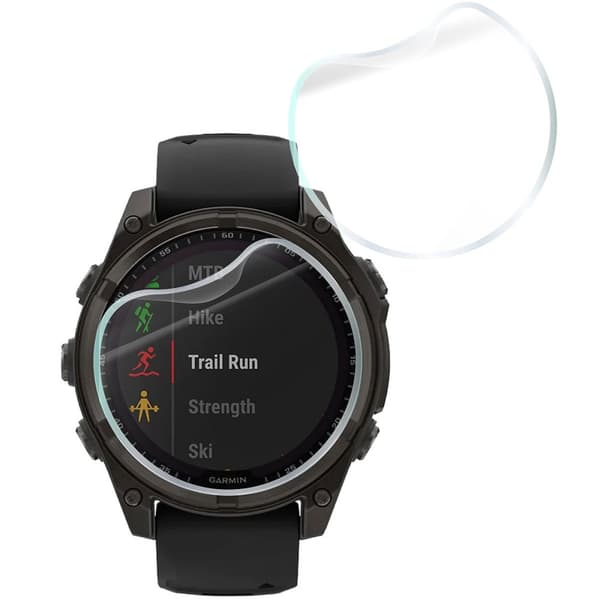 Hydrogelfilm för Bizon Glass Watch Hydrogelskärm för Garmin Fenix 8 Solar 47 mm, 2 st.