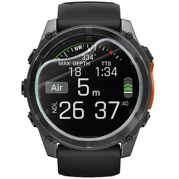 Bizon Glass -kellohydrogeelikalvo Garmin Fenix 8 Solar 51mm / AMOLED 47mm / AMOLED 51mm -kellolle, 2 kpl
