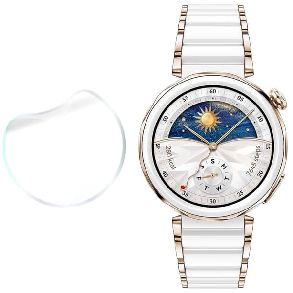 Bizon Glass Watch Hydrogel Skärmskydd för Huawei Watch GT 5 Pro 42mm, 2 stycken