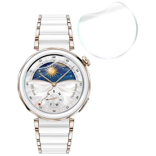 Bizon Glass Watch Hydrogel Skärmskydd för Huawei Watch GT 5 Pro 42mm, 2 stycken