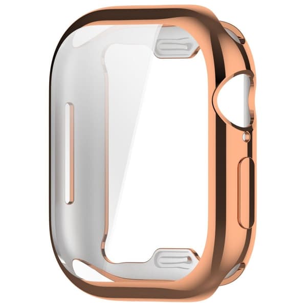 Bizon Case Watch Felipe-etui med skærmbeskytter til Apple Watch 10 (42 mm), rosaguld