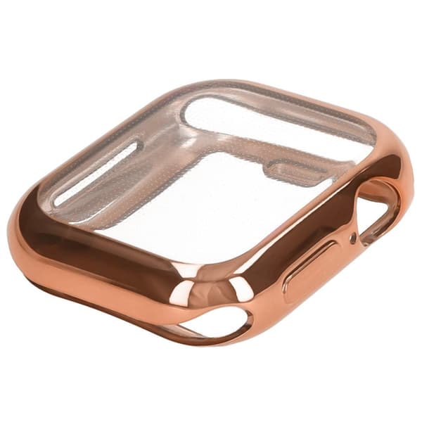 Bizon Case Watch Felipe-etui med skærmbeskytter til Apple Watch 10 (42 mm), rosaguld
