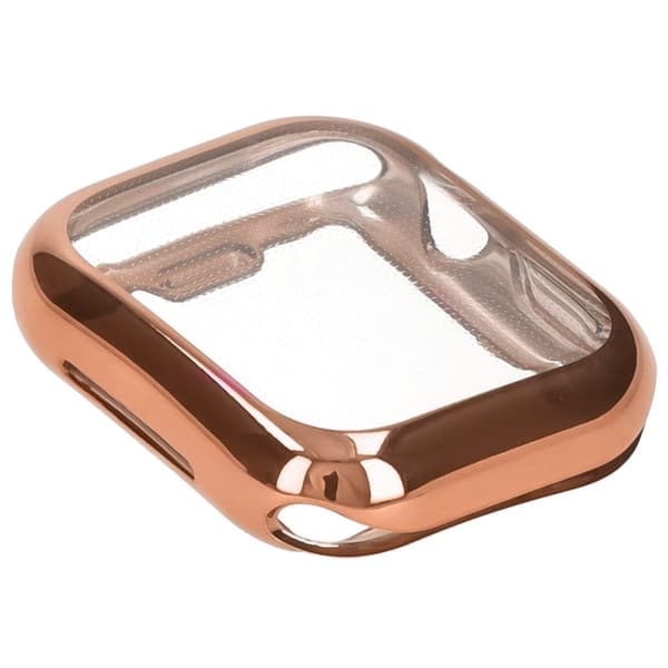 Bizon Case Watch Felipe-etui med skærmbeskytter til Apple Watch 10 (42 mm), rosaguld