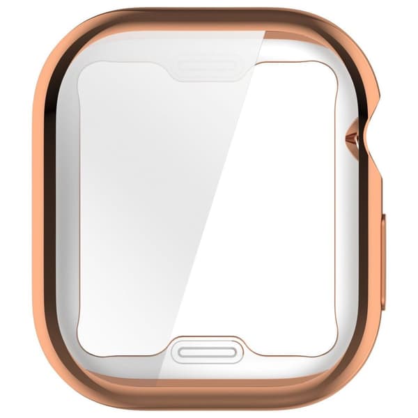 Bizon Case Watch Felipe-etui med skærmbeskytter til Apple Watch 10 (42 mm), rosaguld