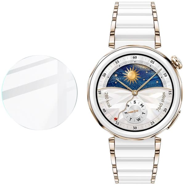 Bizon Glass Watch Klart Härdat Glas Skärmskydd för Huawei Watch GT 5 Pro 42mm