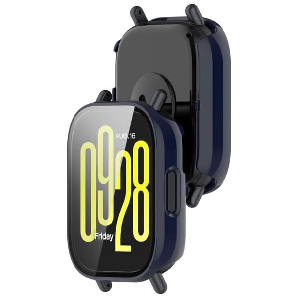 Bizon-fodral+glasklocka för Xiaomi Redmi Watch 5 Lite, blå