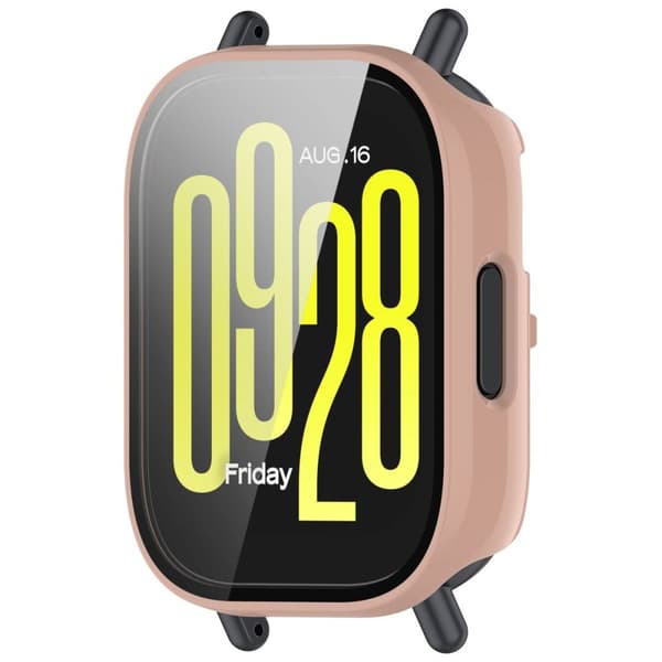Bizon-fodral+glasklocka för Xiaomi Redmi Watch 5 Lite, rosa