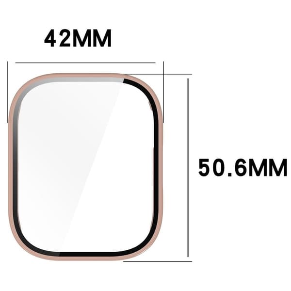 Bizon-fodral+glasklocka för Xiaomi Redmi Watch 5 Lite, rosa