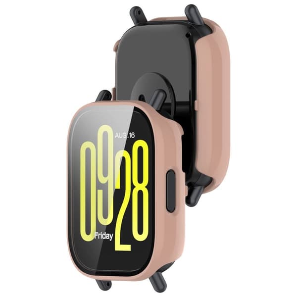 Bizon-fodral+glasklocka för Xiaomi Redmi Watch 5 Lite, rosa