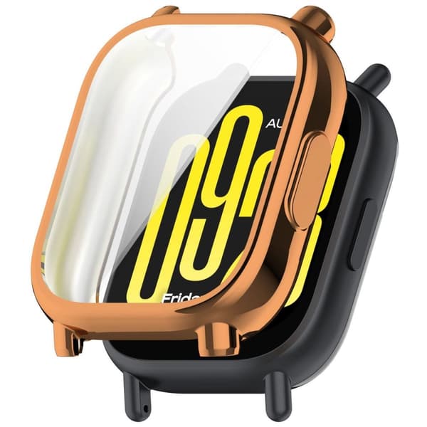 Bizon Case Watch Felipe -näytönsuoja Xiaomi Redmi Watch 5 Litelle, ruusukulta