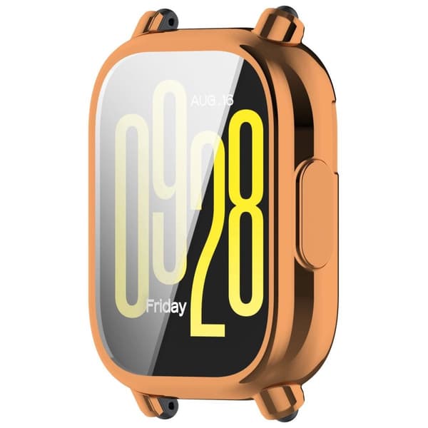 Bizon Case Watch Felipe -näytönsuoja Xiaomi Redmi Watch 5 Litelle, ruusukulta