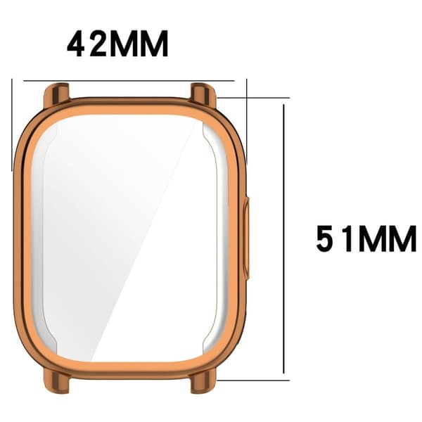 Bizon Case Watch Felipe -näytönsuoja Xiaomi Redmi Watch 5 Litelle, ruusukulta