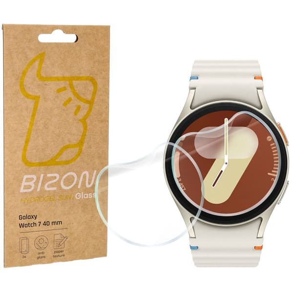 Bizon Glass Watch Film Sun Matte Film för Galaxy Watch 7 40mm, 2 stycken