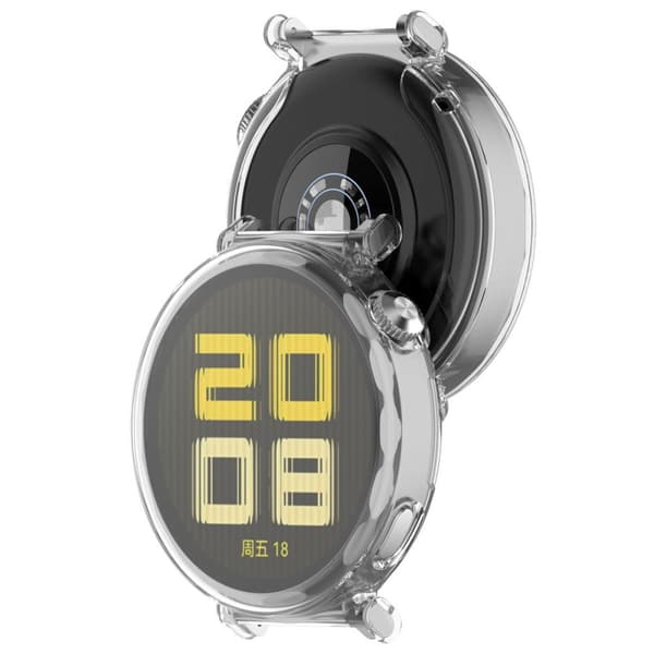 Bizon Case Watch Felipe -kotelo näytönsuojalla Huawei Watch GT 5 41 mm:lle, läpinäkyvä
