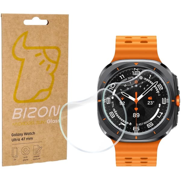 Bizon Glass Watch Film Sun Matte Film för Galaxy Watch Ultra 47mm, 2 stycken