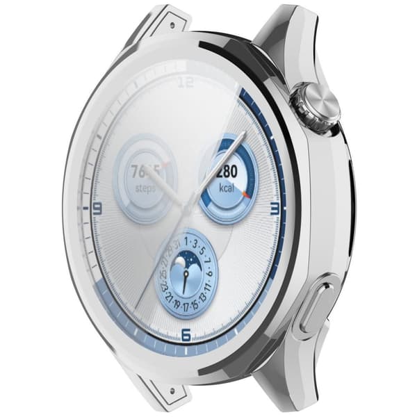 Bizon Case Watch Felipe-fodral med skärmskydd för Huawei Watch GT 5 46 mm, silver