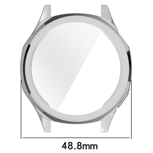 Bizon Case Watch Felipe-fodral med skärmskydd för Huawei Watch GT 5 46 mm, silver