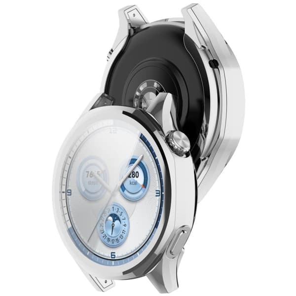 Bizon Case Watch Felipe-fodral med skärmskydd för Huawei Watch GT 5 46 mm, silver