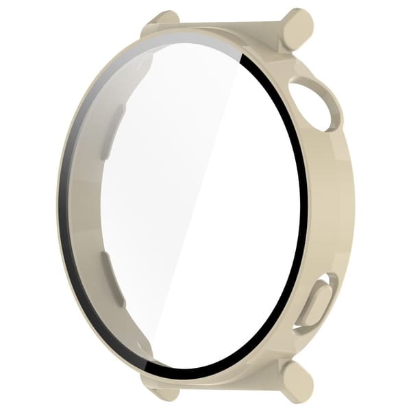 Bizon-fodral+glasklocka för Huawei Watch GT 5 41mm, beige