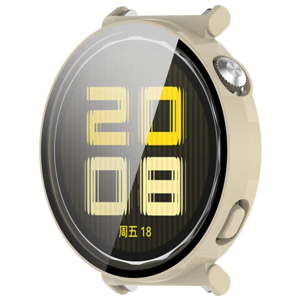 Bizon-fodral+glasklocka för Huawei Watch GT 5 41mm, beige