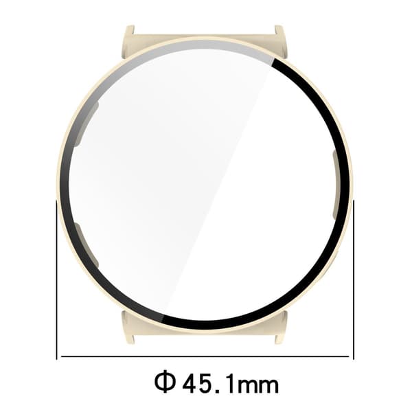 Bizon-fodral+glasklocka för Huawei Watch GT 5 41mm, beige