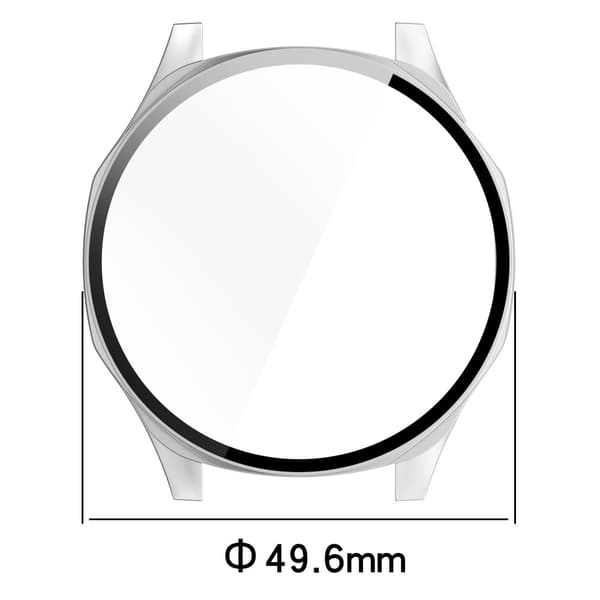 Bizon-fodral + glasklocka för Huawei Watch GT 5 46mm, satinsilver