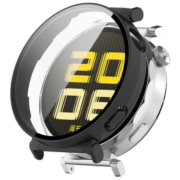 Bizon-fodral + glasklocka för Huawei Watch GT 5 41mm, mattsvart