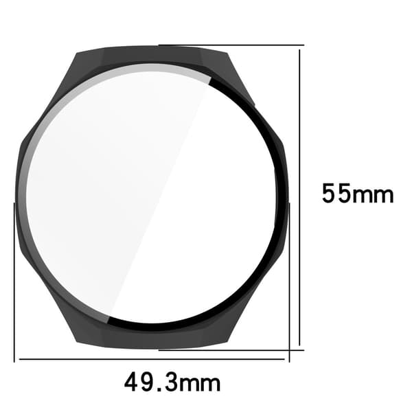 Bizon-fodral + glasklocka för Huawei Watch GT5 Pro 46mm mattsvart