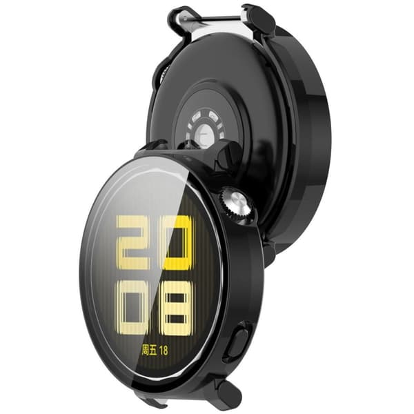 Bizon-kotelo + lasikello Huawei Watch GT 5 Pro 42 mm:lle, musta